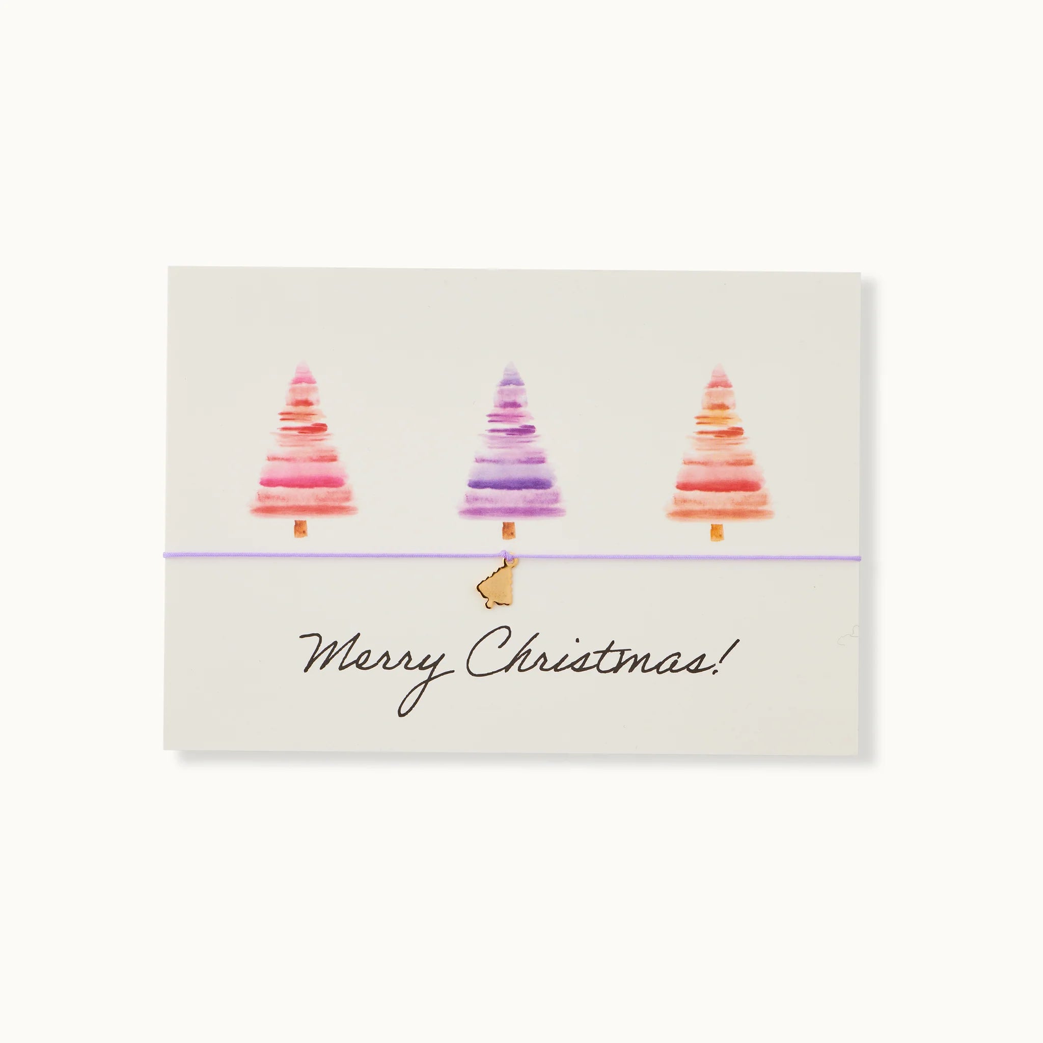 Armband-Karte: Christbäume
