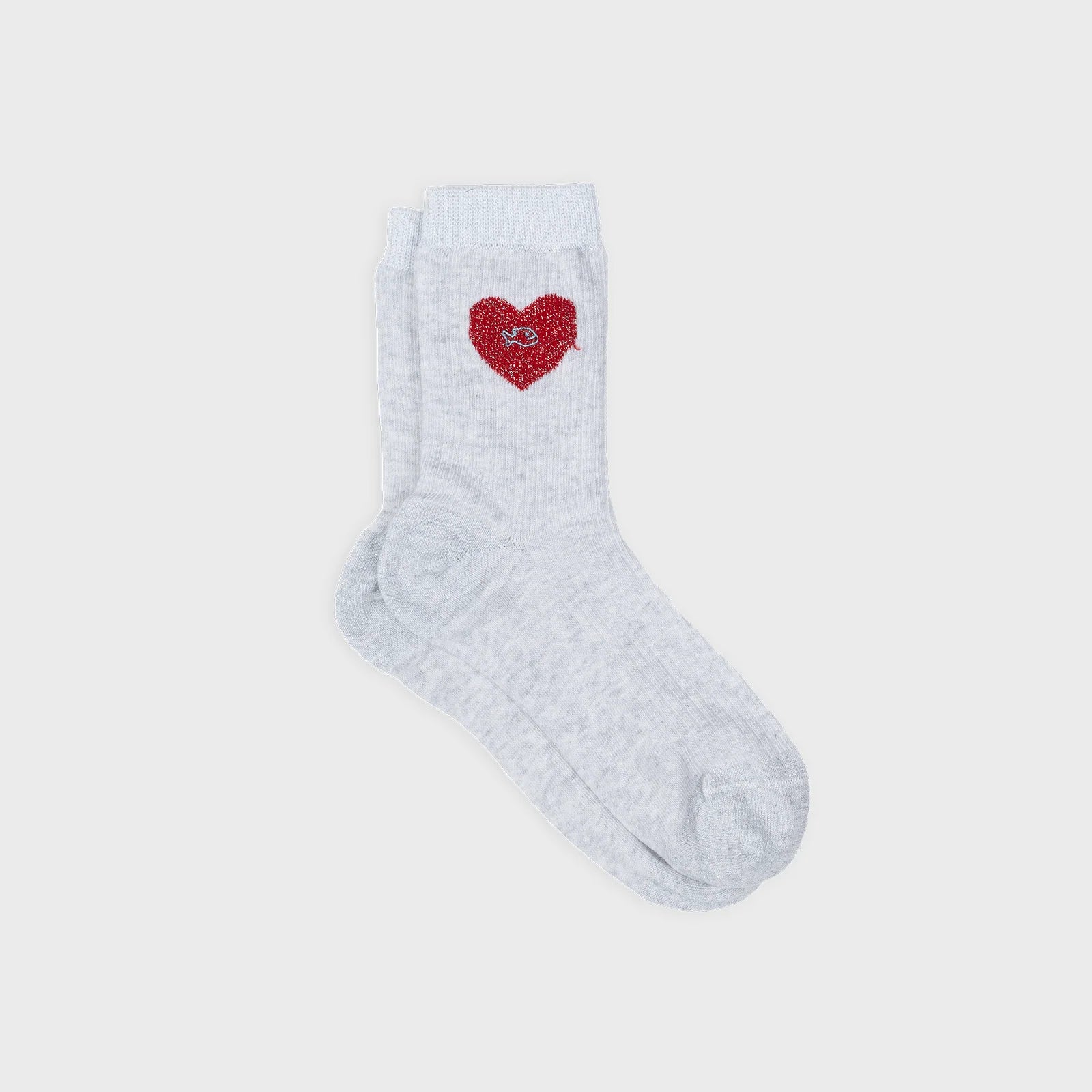 Herz-Socken mit Glitzer, , Gr. 37–40