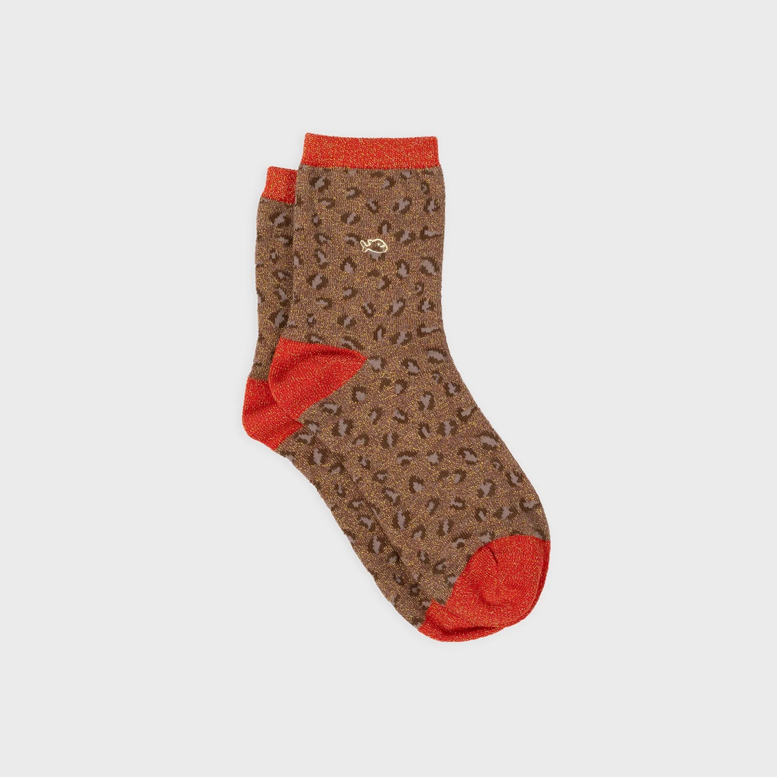 Glitzernde Leoparden-Socken aus Baumwolle, , Gr. 37–40