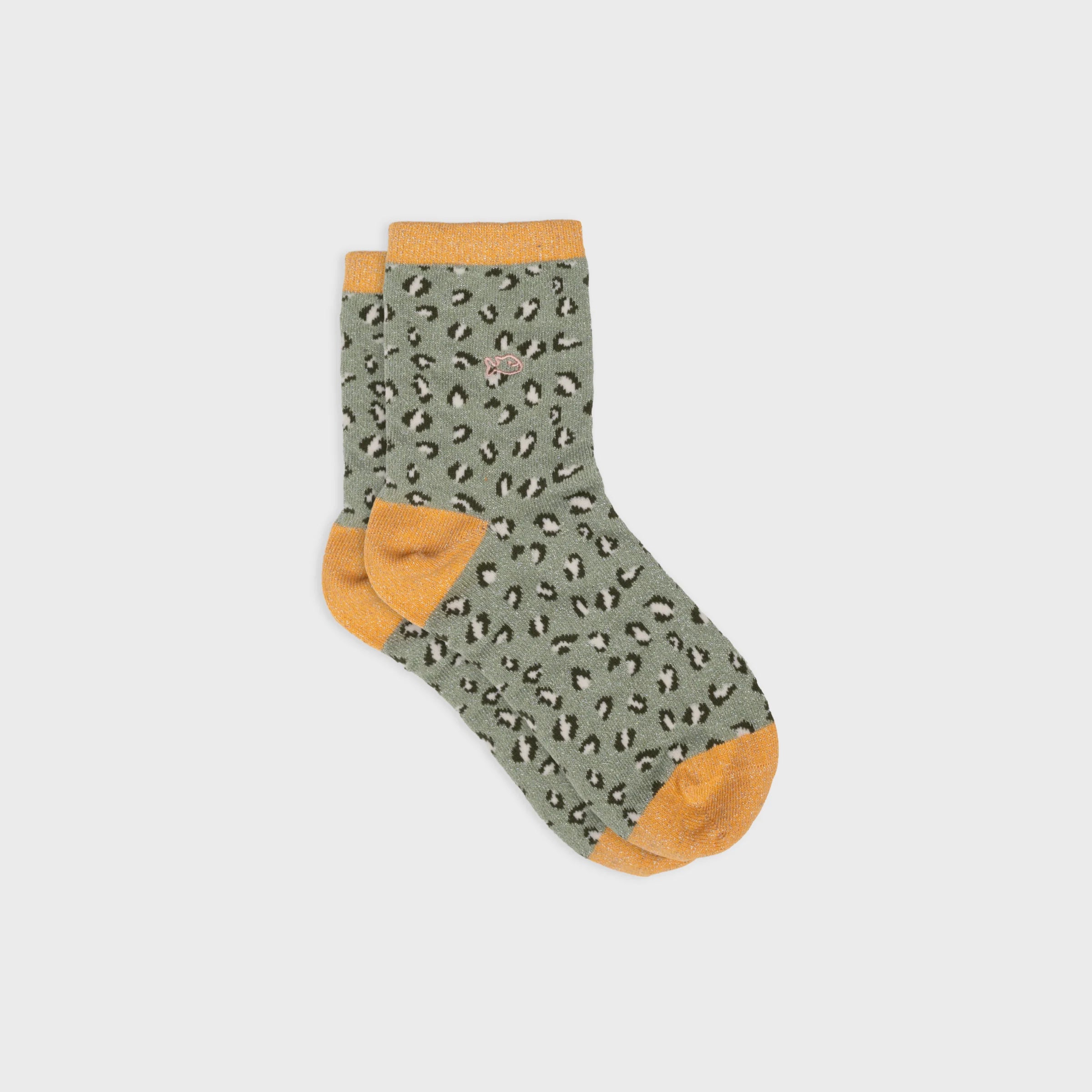 Glitzernde Animal Print-Socken aus Baumwolle