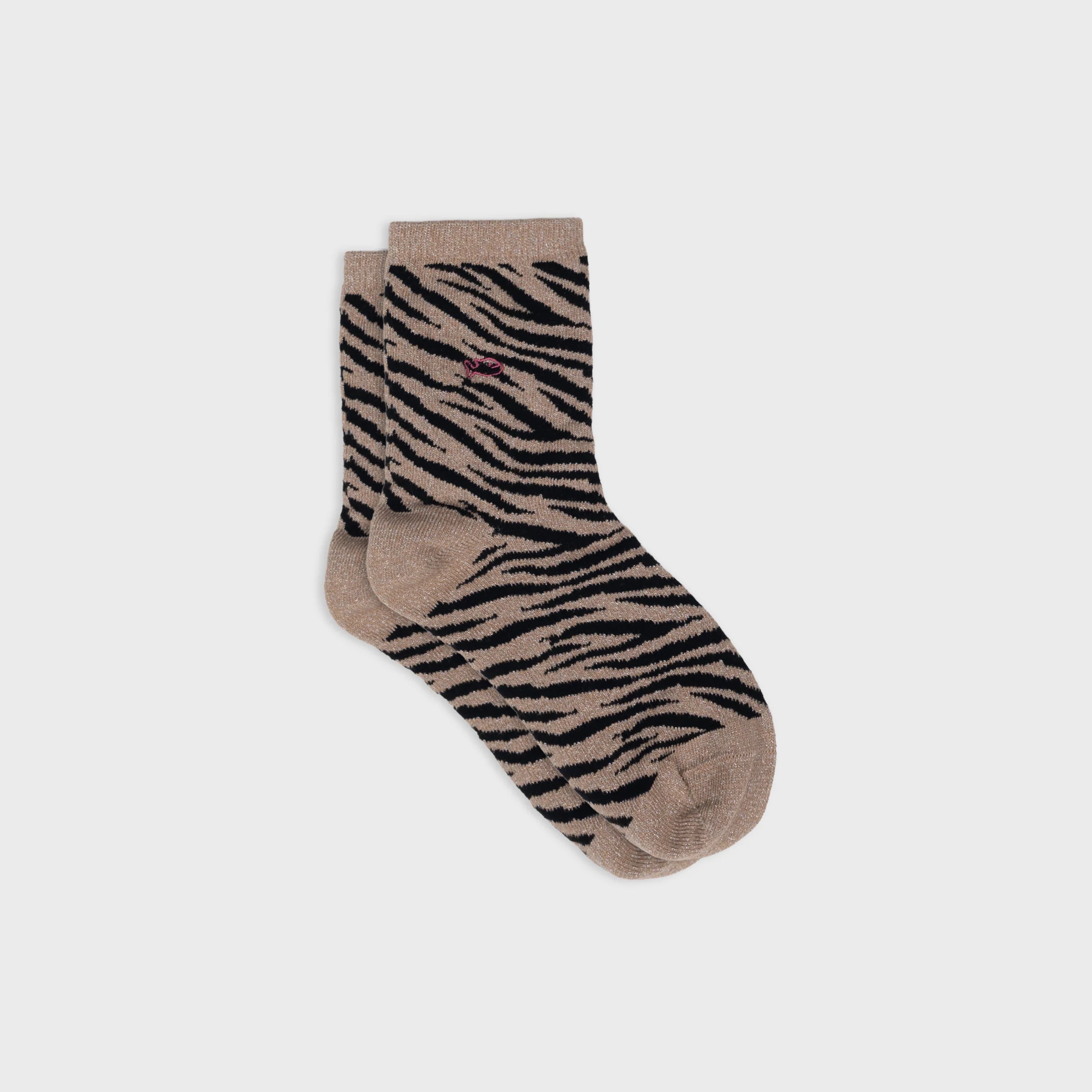 Glitzernde Animal Print-Socken aus Baumwolle