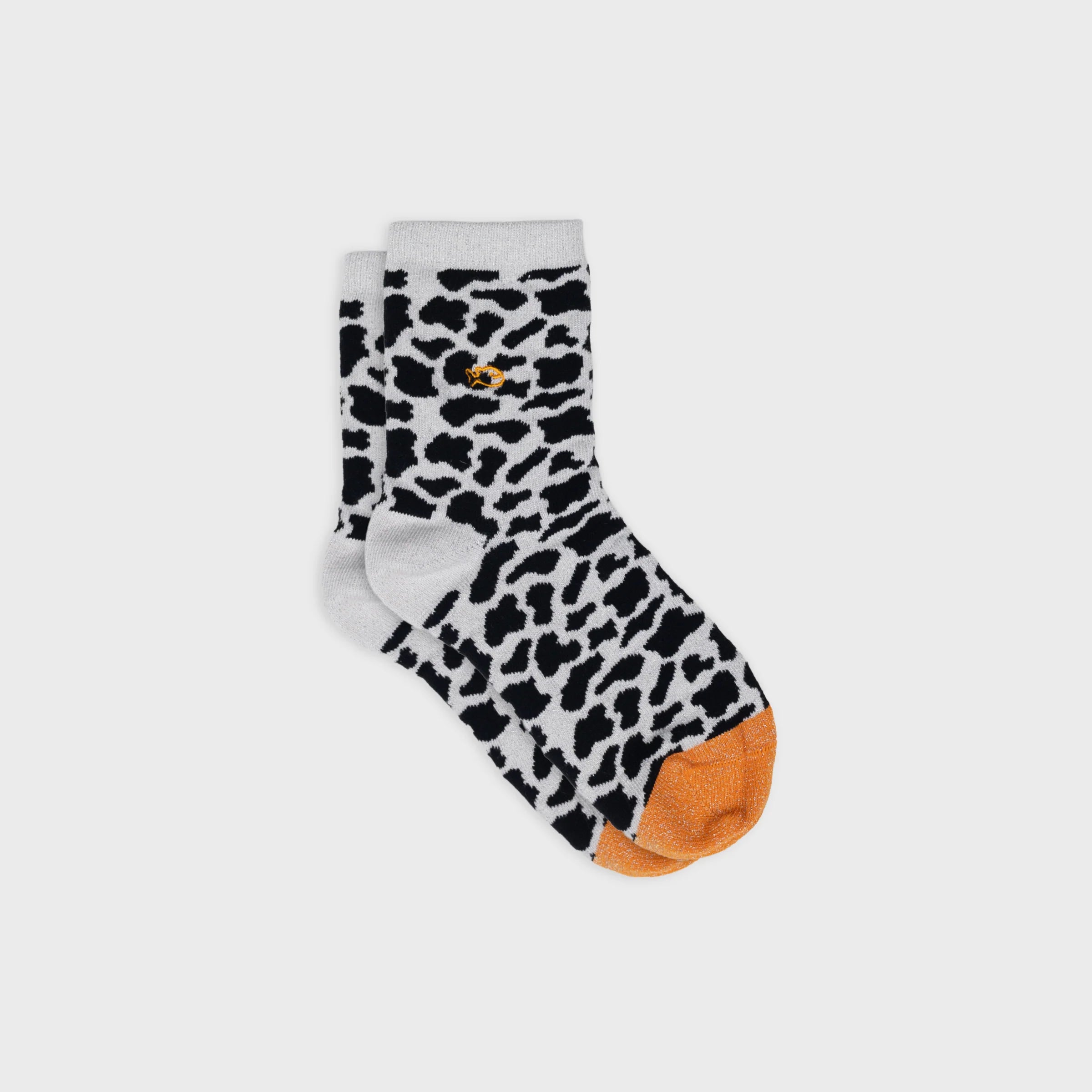 Glitzernde Animal Print-Socken aus Baumwolle