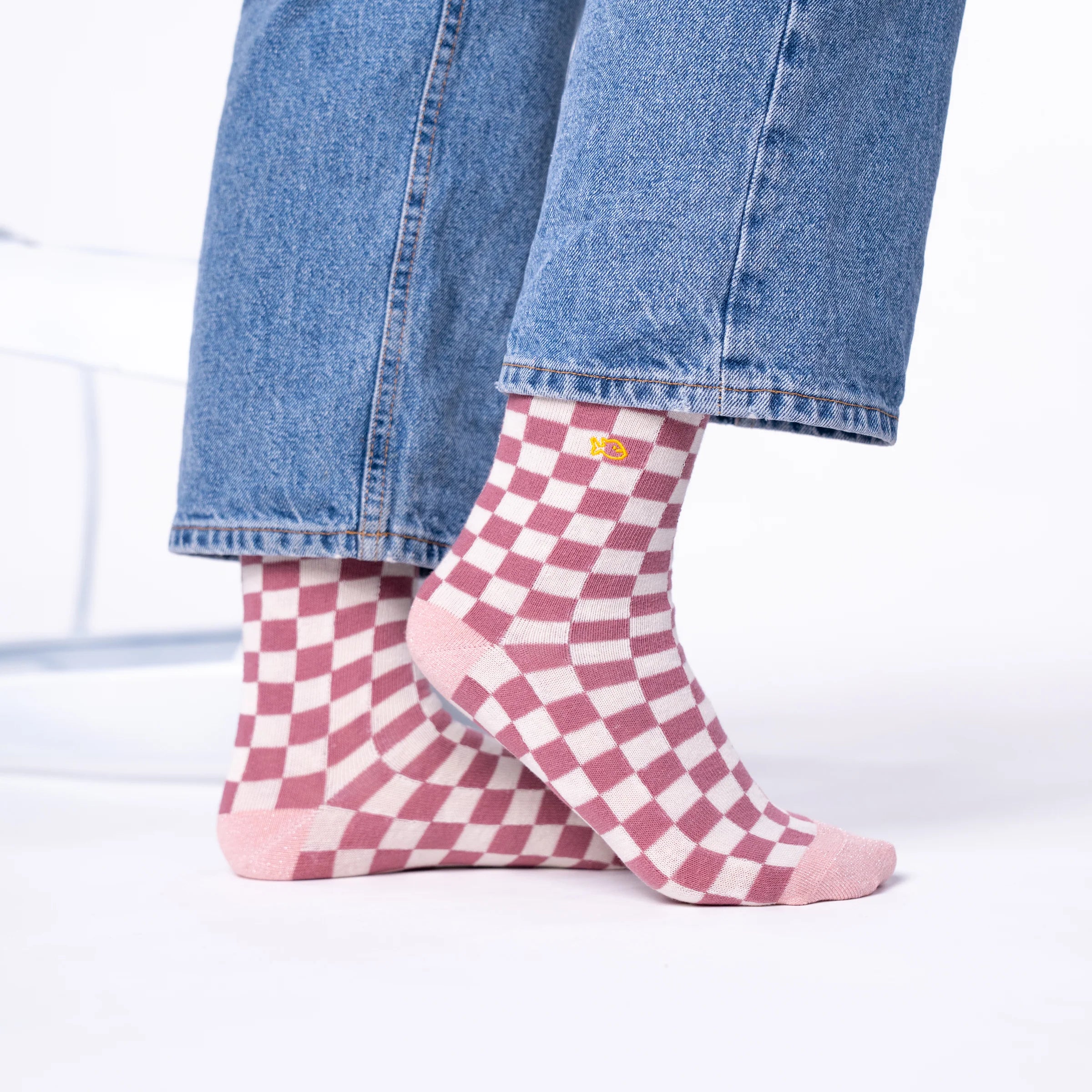 Billybelt karierte Socken aus gekämmter Baumwolle