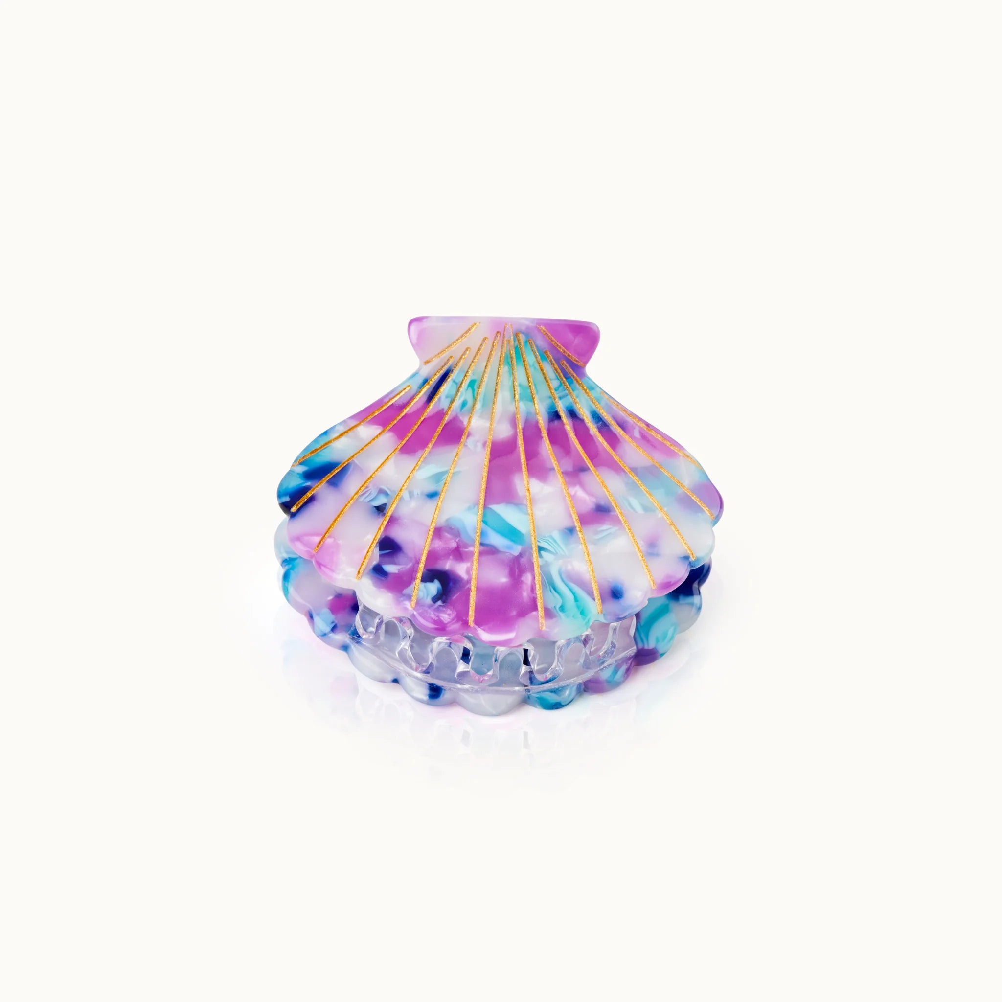 Haarklammer Muschelform Aqua