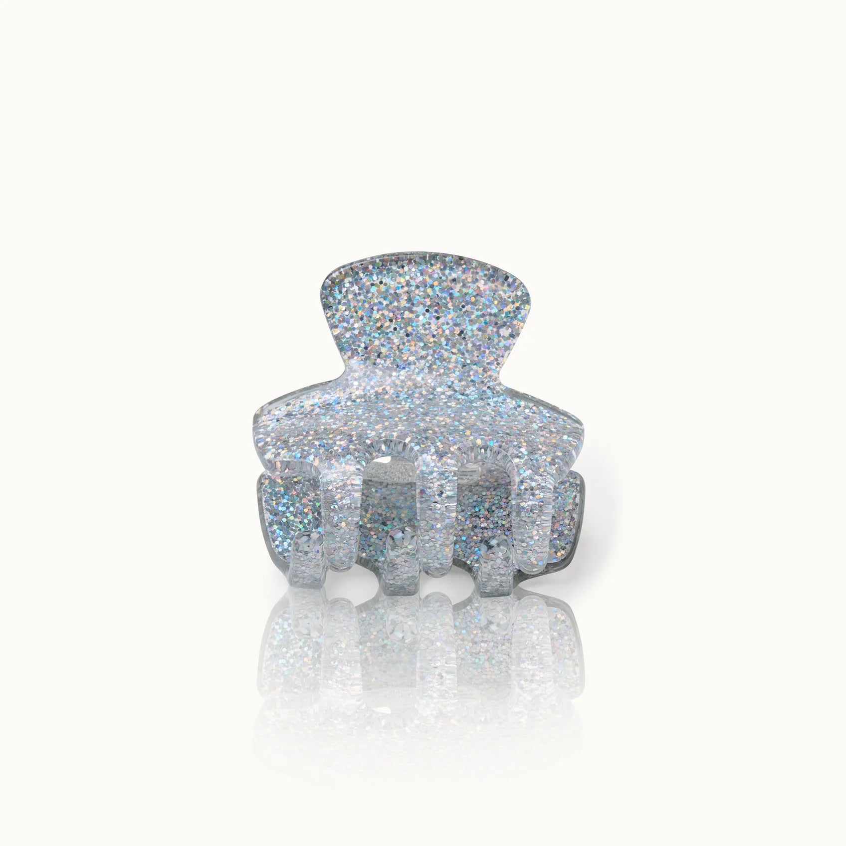 Haarklammer Klein Silver Glitter