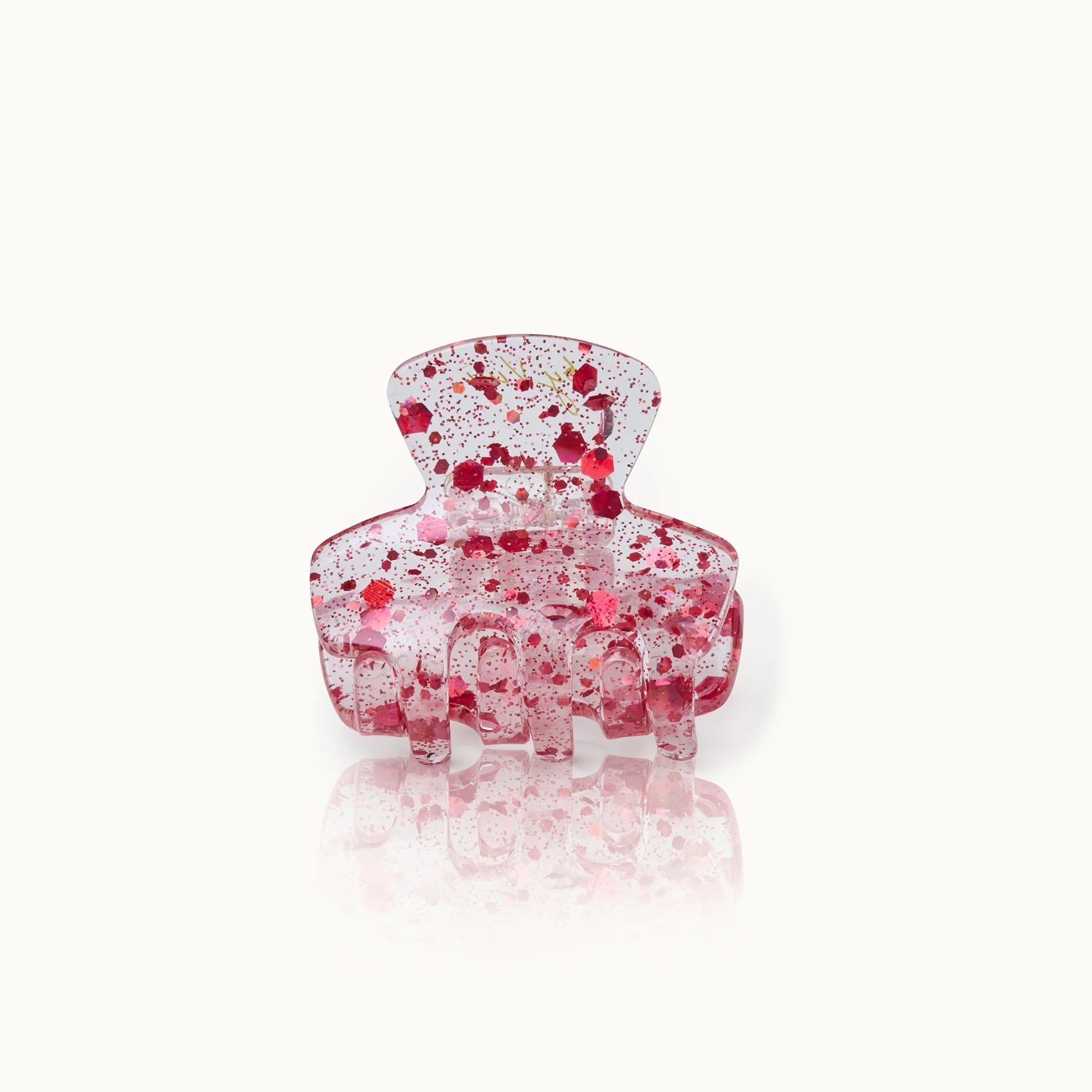 Haarklammer Klein Red Sparkle