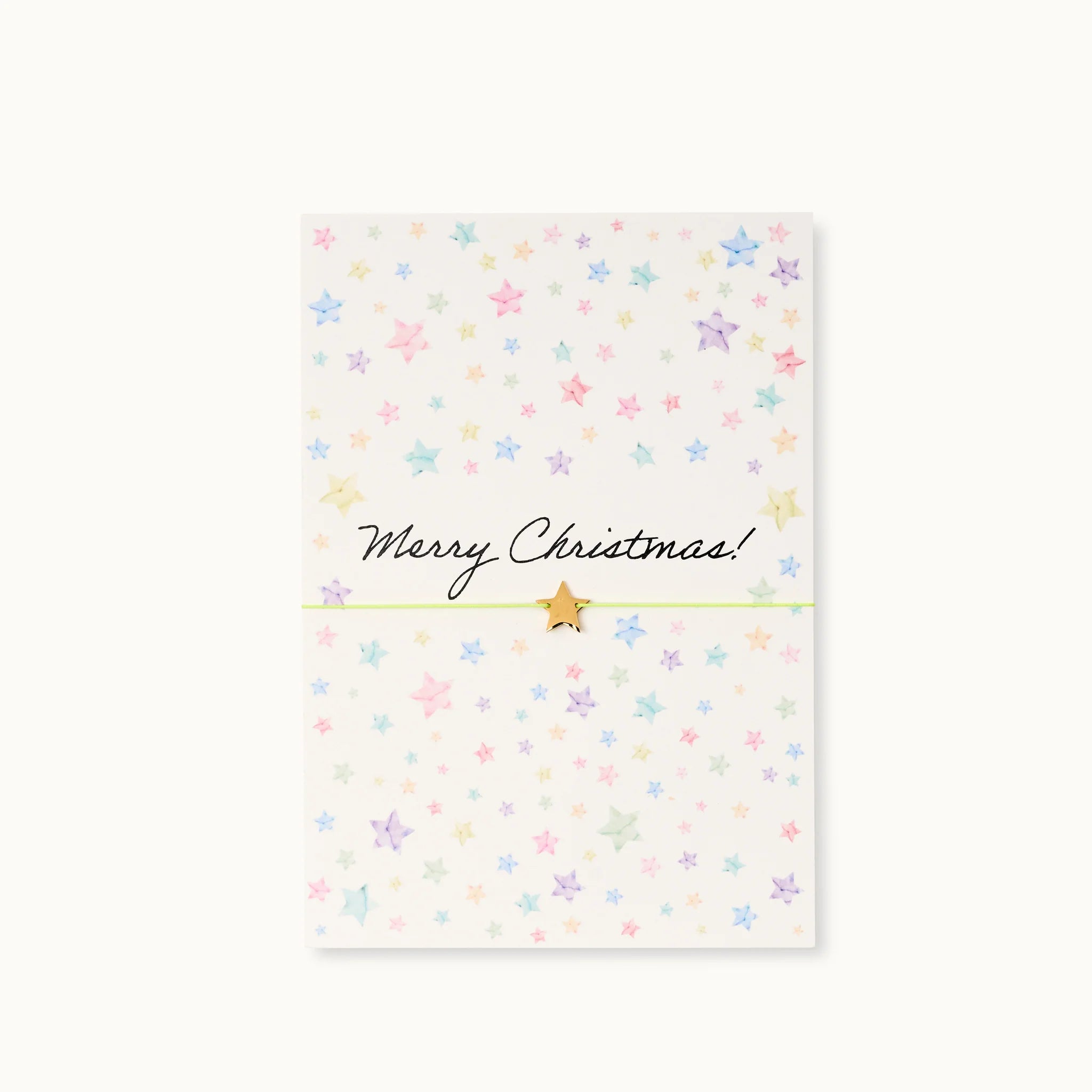 Armband-Karte: Merry Christmas Sterne