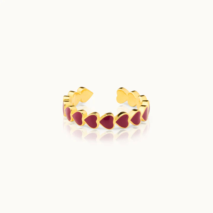by Vivi The Heart Ring – Verstellbarer Statement Ring