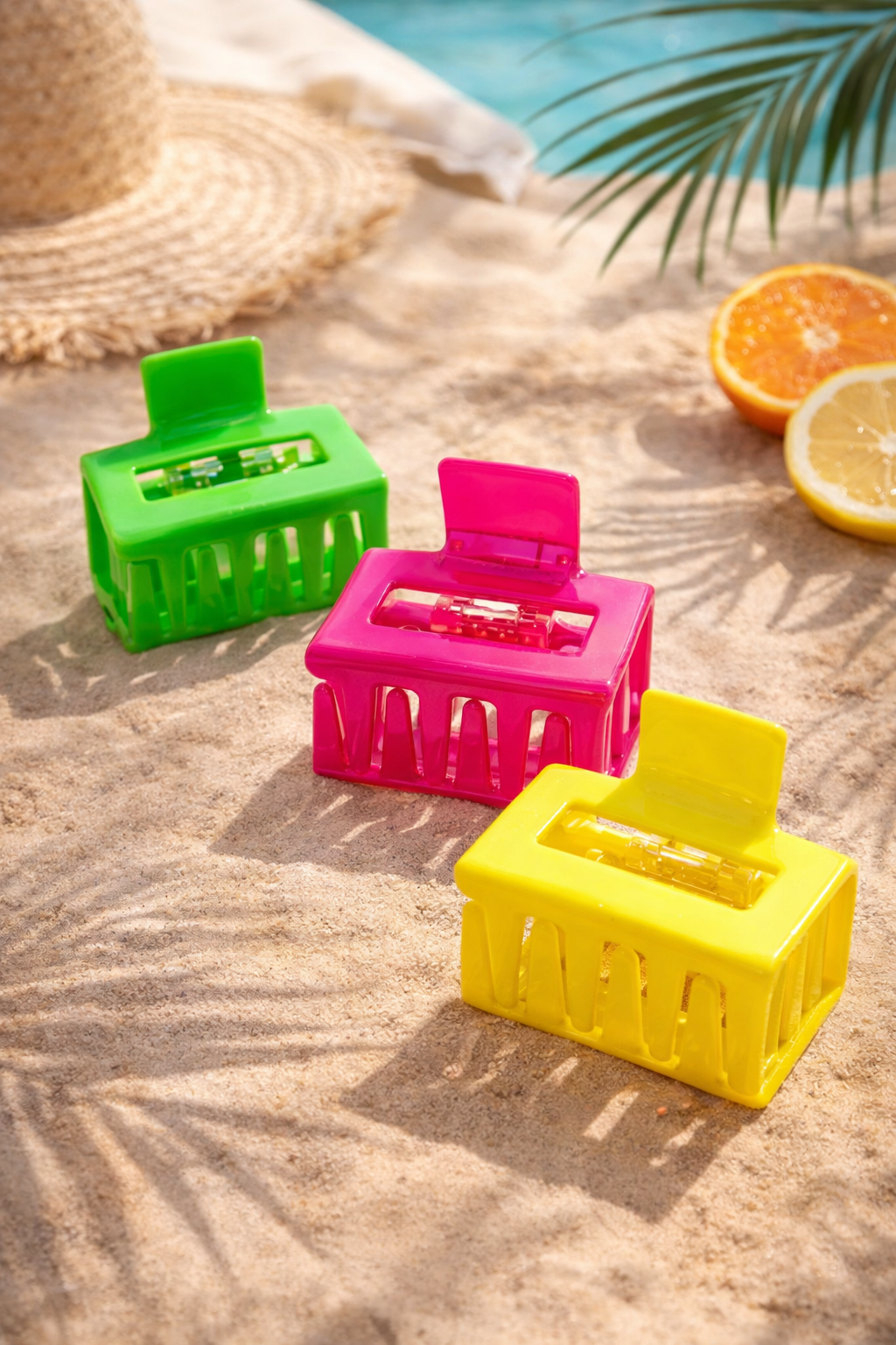 Haarklammern Square Neon