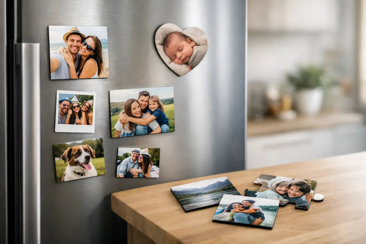 Personalisierter Keramikmagnet mit eigenem Foto