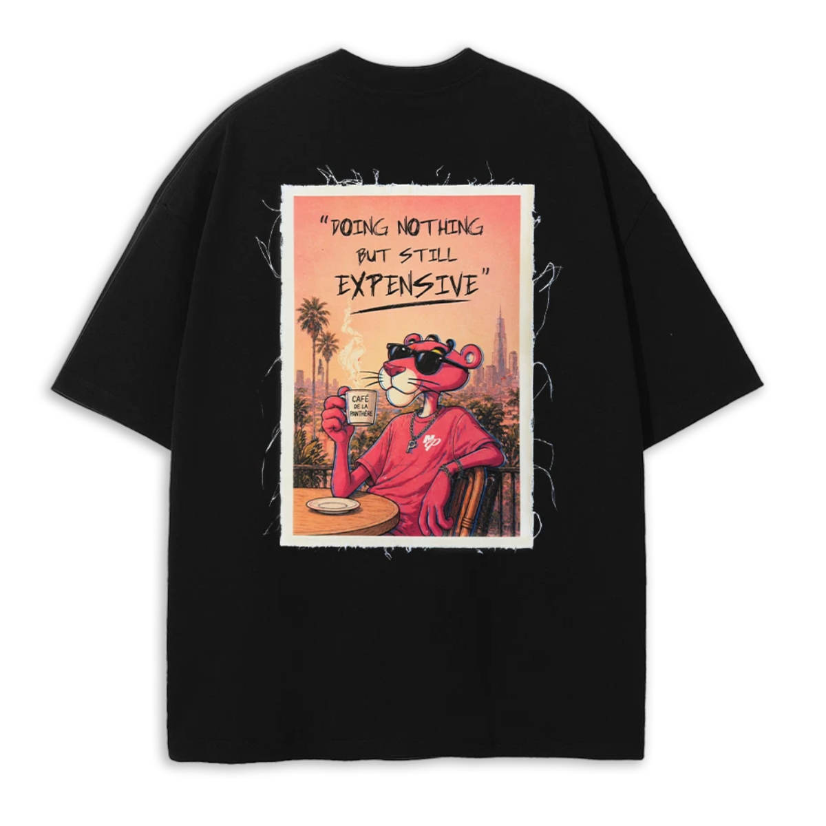 Café De La Panthére Patch T-Shirt Black