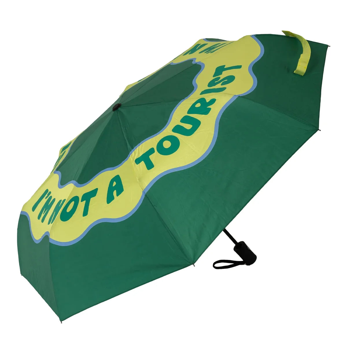 Faltbarer Regenschirm „I'm not a tourist“ von Fisura