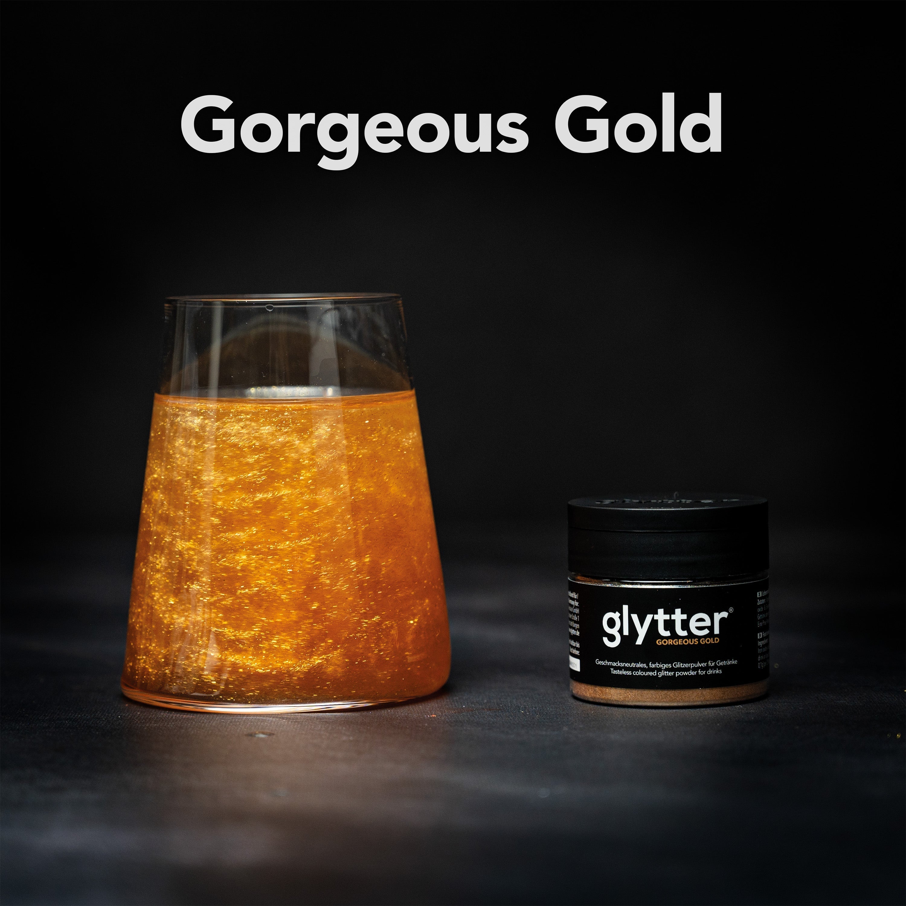 glytter® Gorgeous Gold Getränkepulver mit Glitzereffekt, 10 g