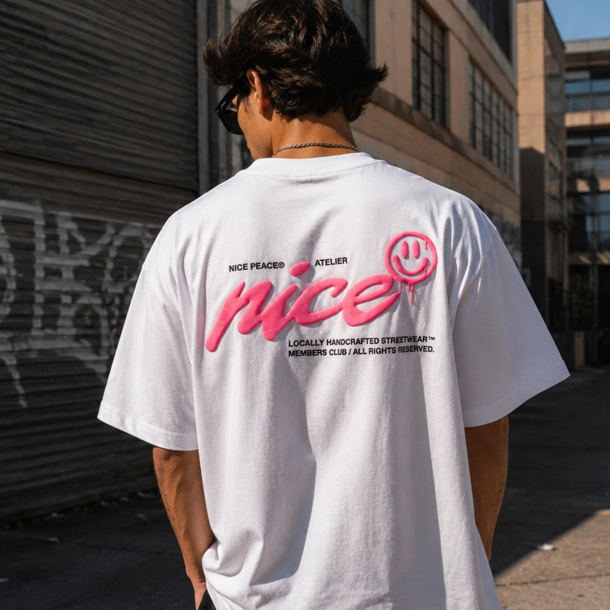 Nice Smile Puffy T-Shirt White