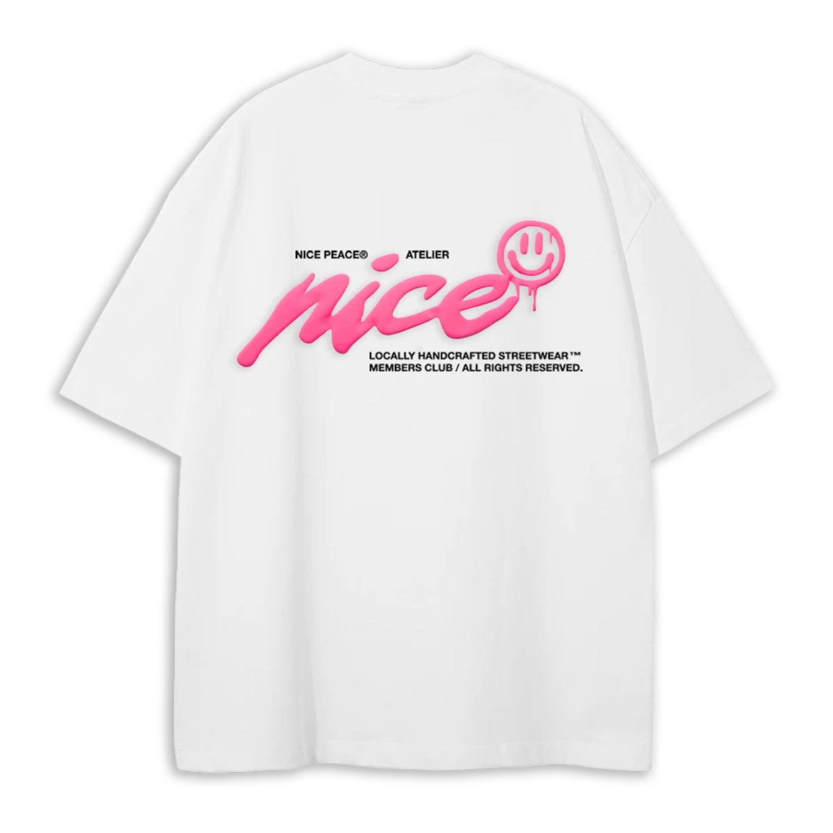 Nice Smile Puffy T-Shirt White
