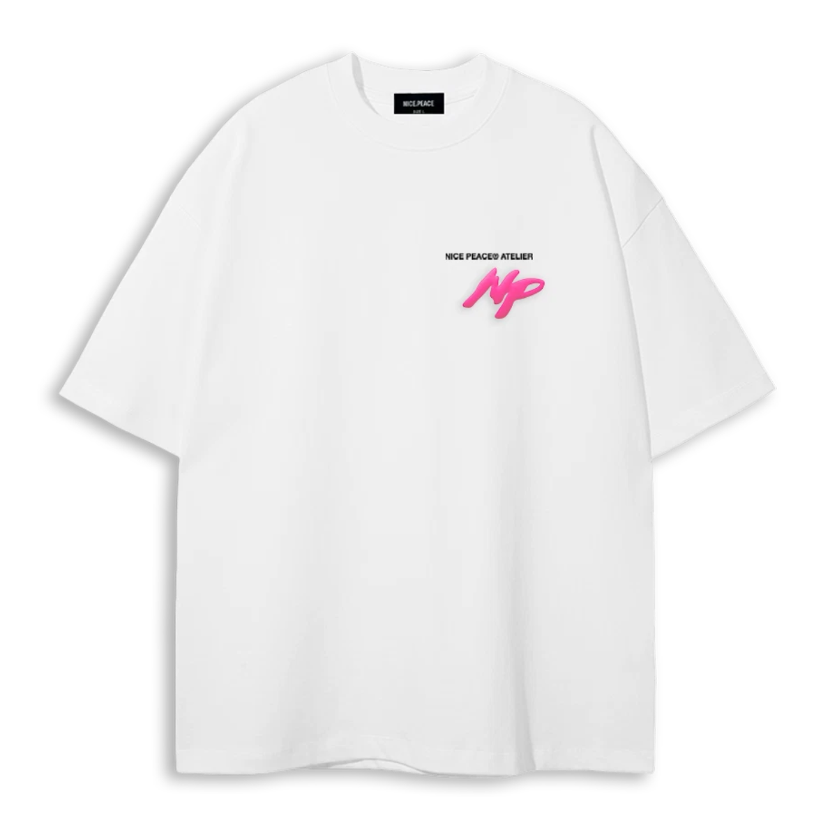 Nice Smile Puffy T-Shirt White