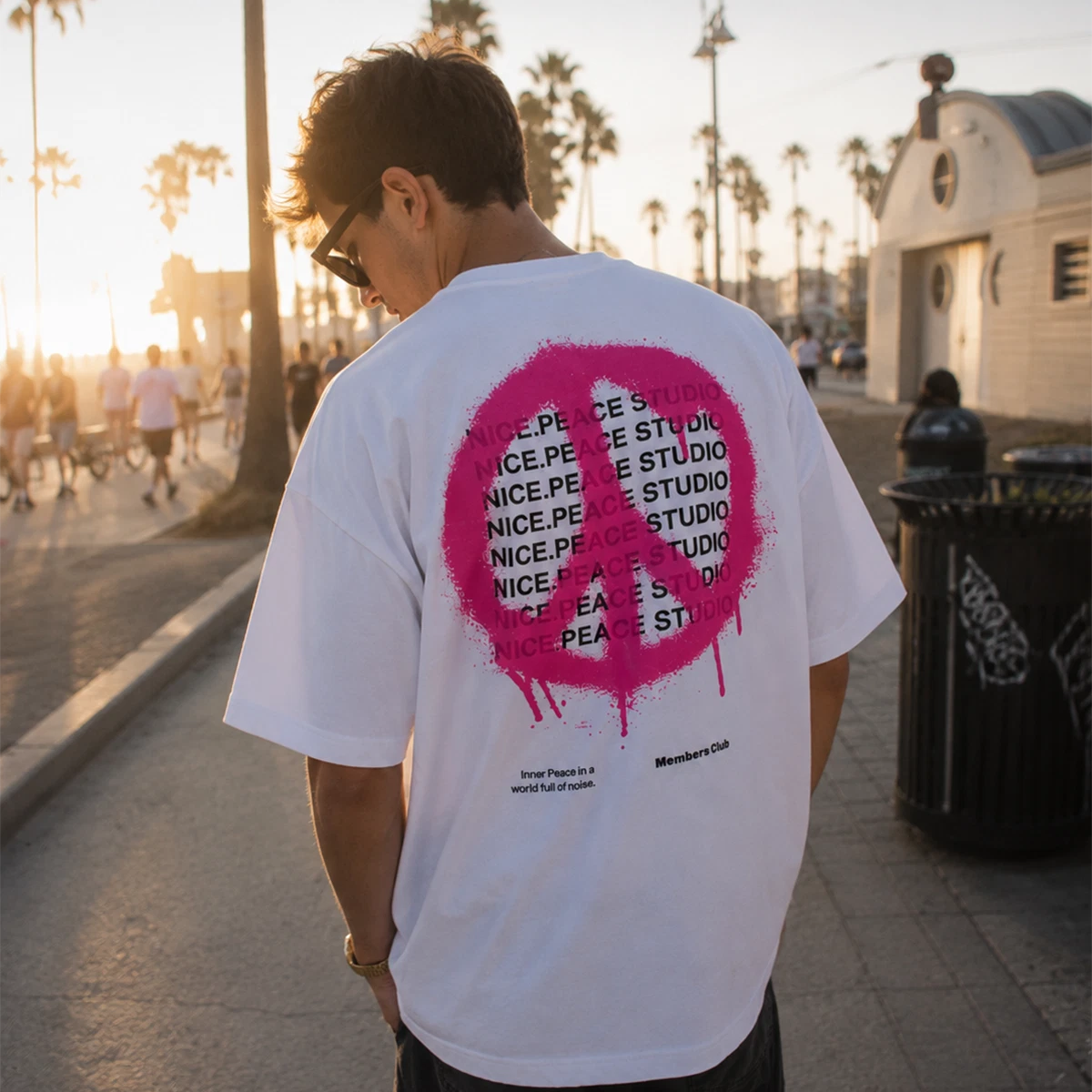 Inner Peace T-Shirt White/Pink