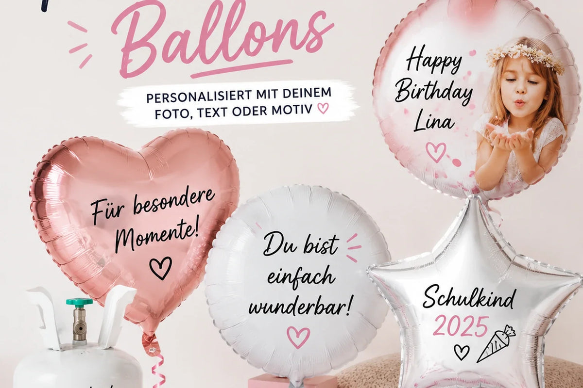 Folien und Helium Ballons