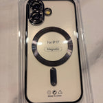 MagSafe TPU Handyhülle transparent mit Chromkante – iPhone 17