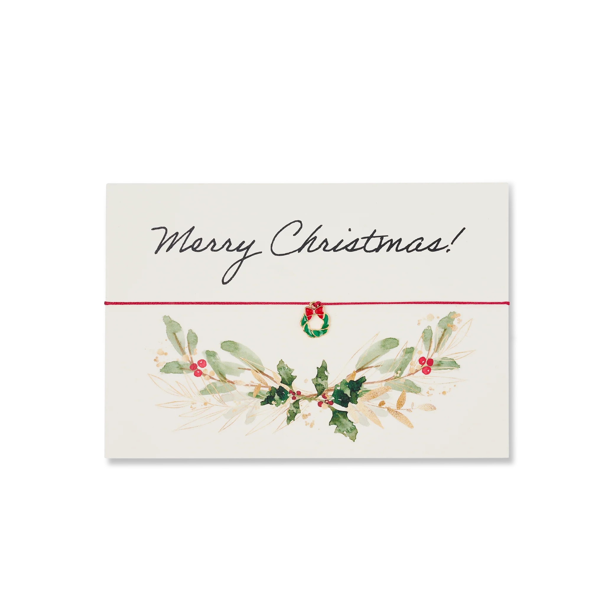 Armband-Karte: Merry Christmas Mistelzweig