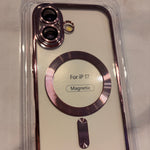 MagSafe TPU Handyhülle transparent mit Chromkante – iPhone 17