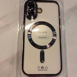 MagSafe TPU Handyhülle transparent mit Chromkante – iPhone 17