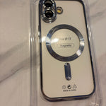 MagSafe TPU Handyhülle transparent mit Chromkante – iPhone 17