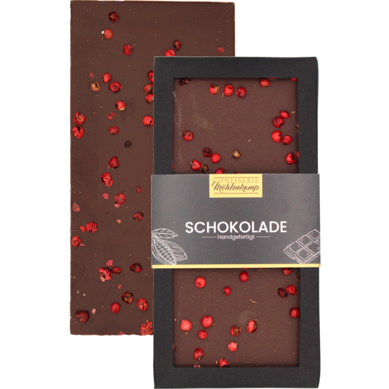 Topping-Schokolade | Zartbitter mit Rosa Pfeffer