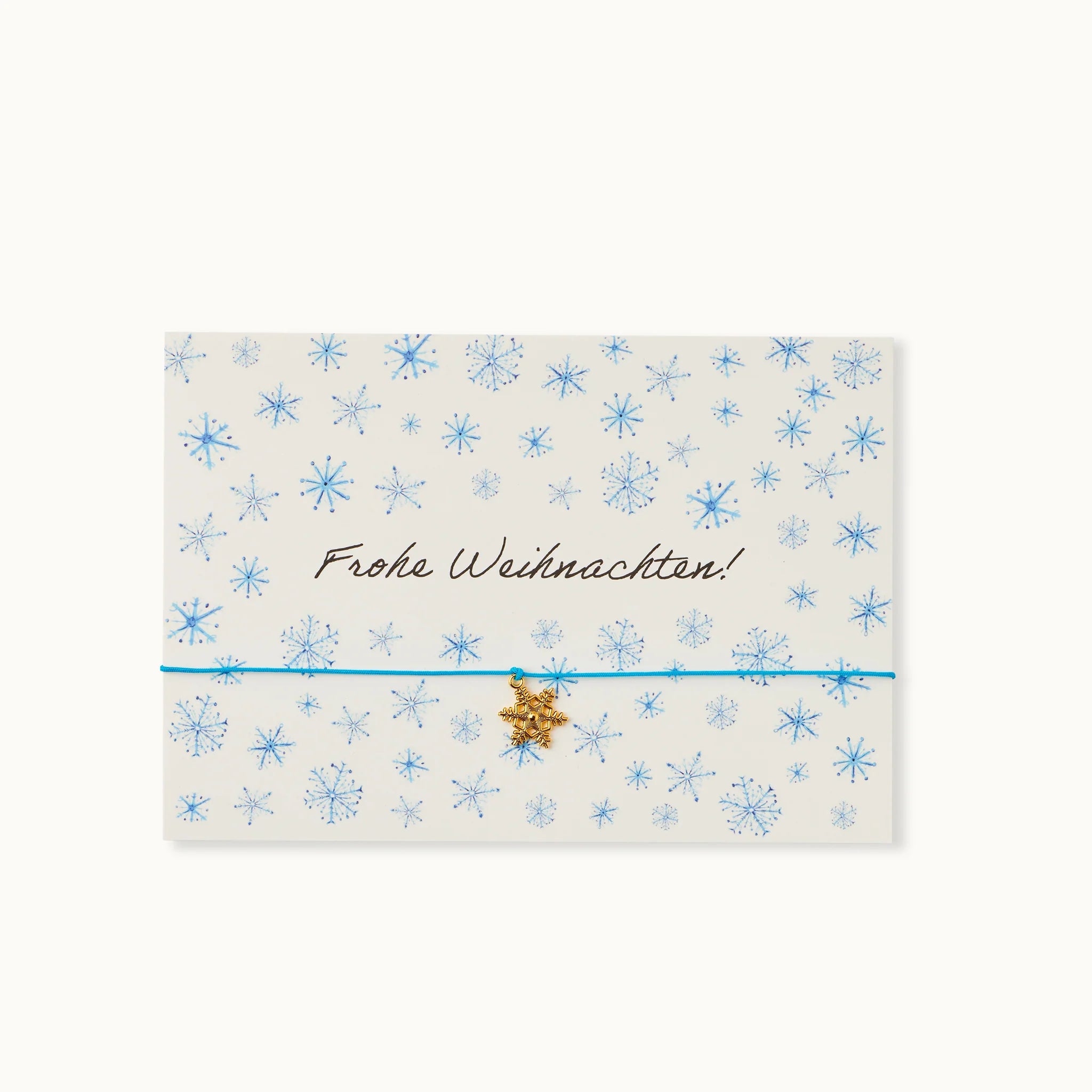 Armband-Karte: Frohe Weihnachten Schneeflocke