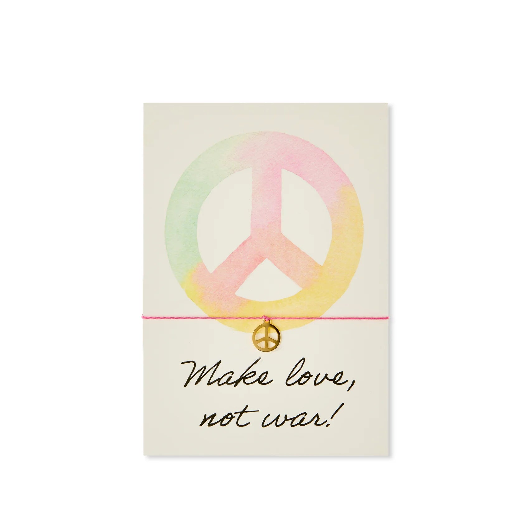 Armband-Karte: Make love not war