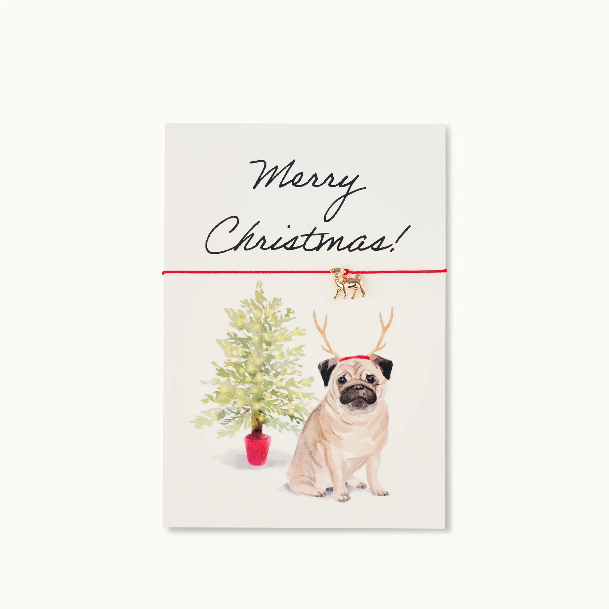 Armband-Karte: Merry Christmas Mops
