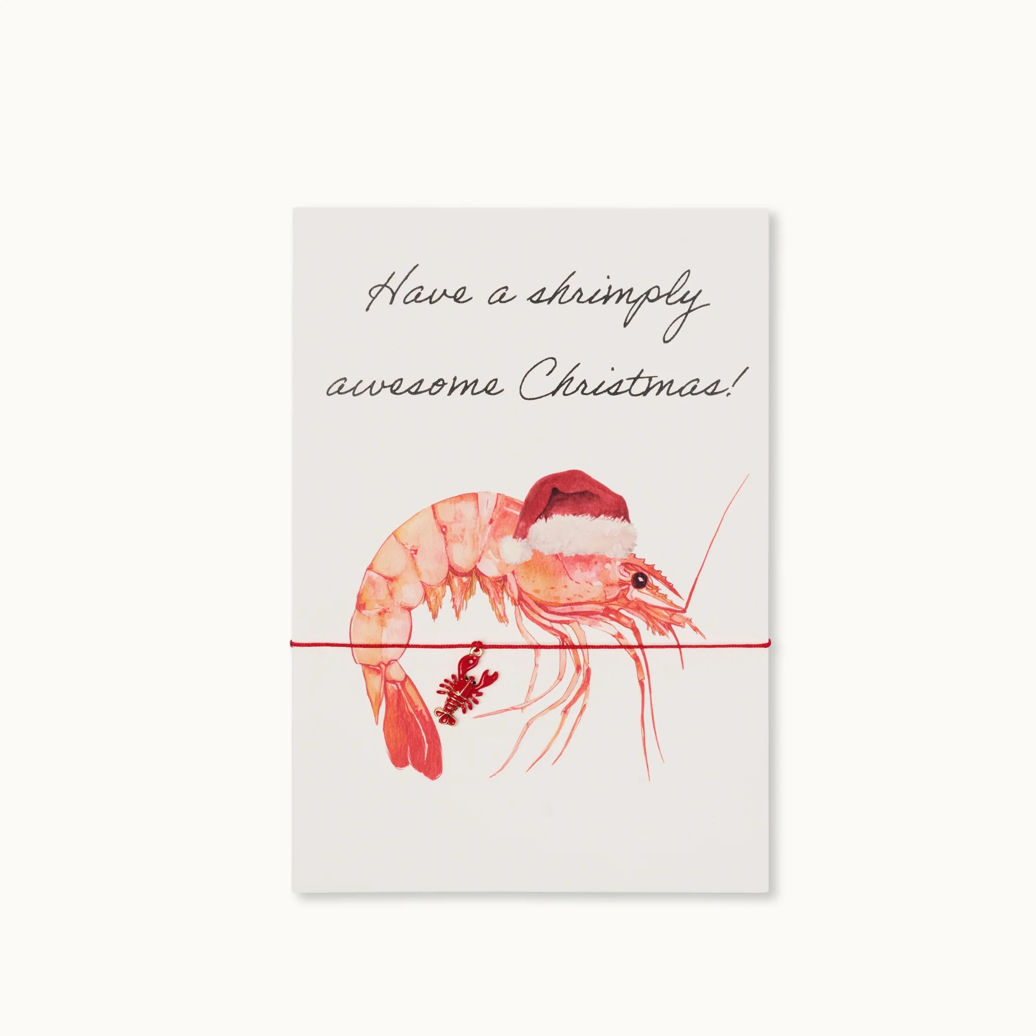 Armband-Karte: Shrimply awesome Christmas