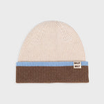 Billybelt Wollmütze Beige, Braun und Hellblau