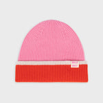 Billybelt Wollmütze Pink, Rot und Beige
