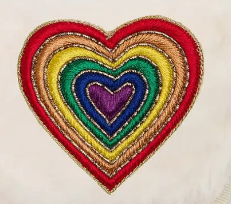 Brosche Regenbogenherz