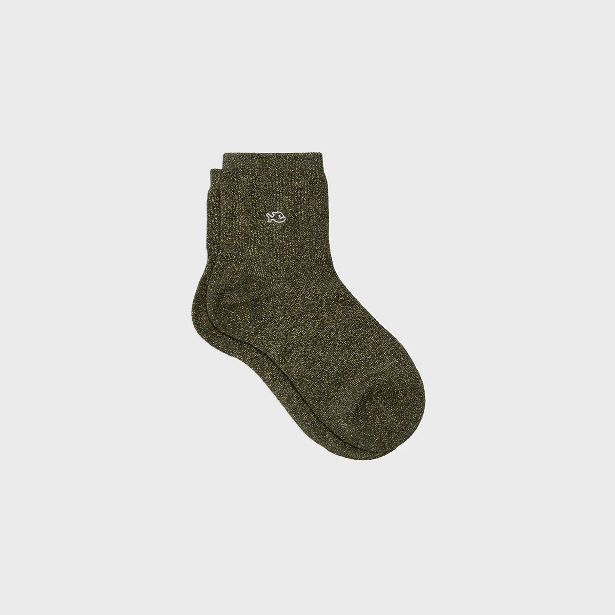 Einfarbige  Glitzer-Socken aus Baumwolle, Gr. 37–40