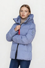 Originale_C DAVOS Damen-Winterjacke in Smokey Blue – Vorderansicht