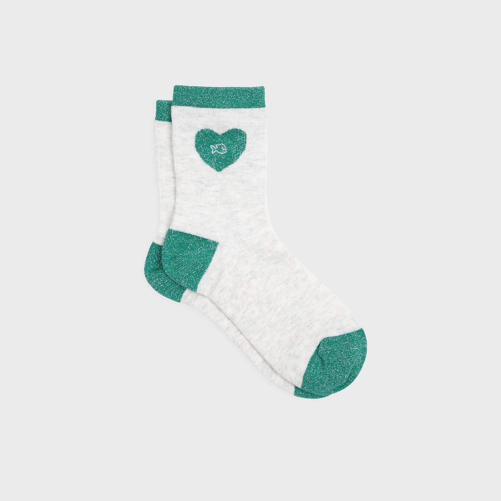 Herz-Socken mit Glitzer, , Gr. 37–40