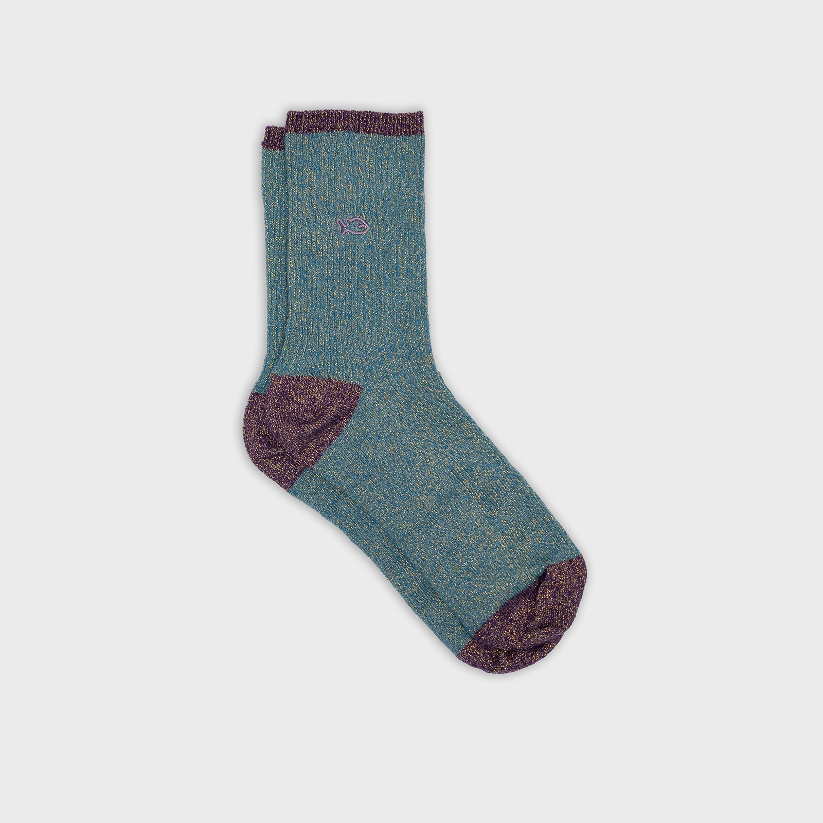 Vintage Socken mit Glitzereffekt, Gr. 37–40
