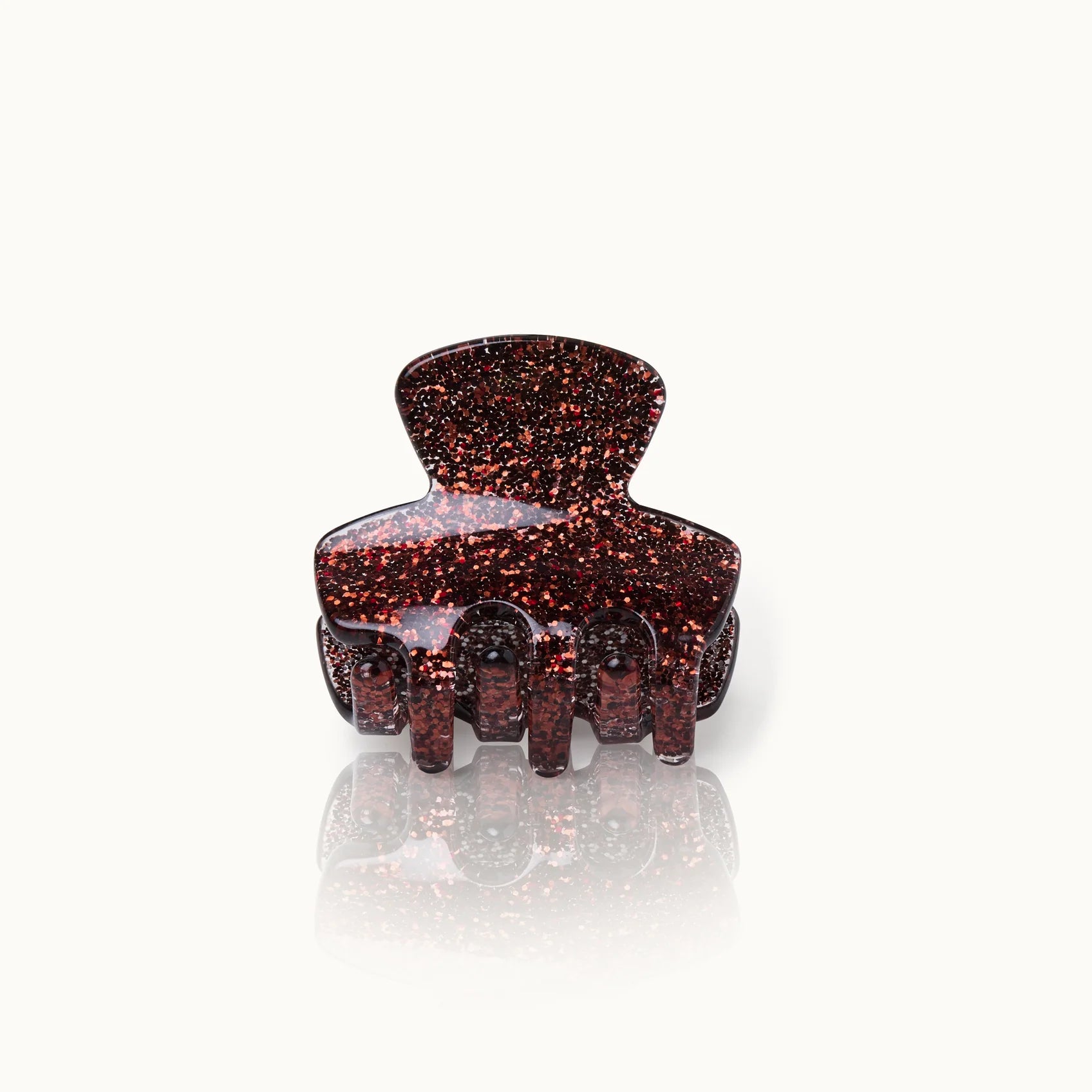 Haarklammer Klein Brown Glitter
