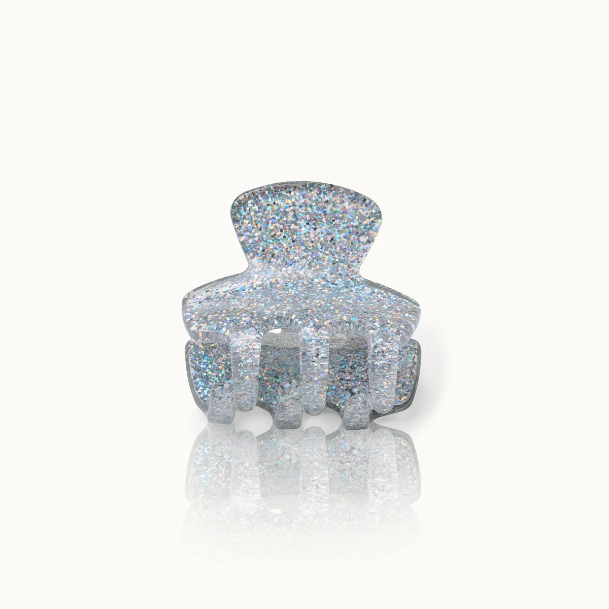 by Vivi Kleine Haarklammer mit Glitzer – Silver Glitter