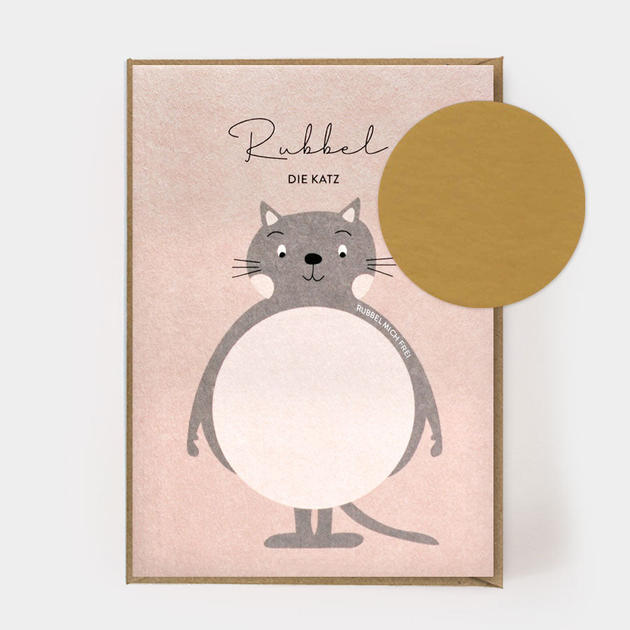 Postkarte A6 mit Rubbel-Sticker – verschiedene Varianten