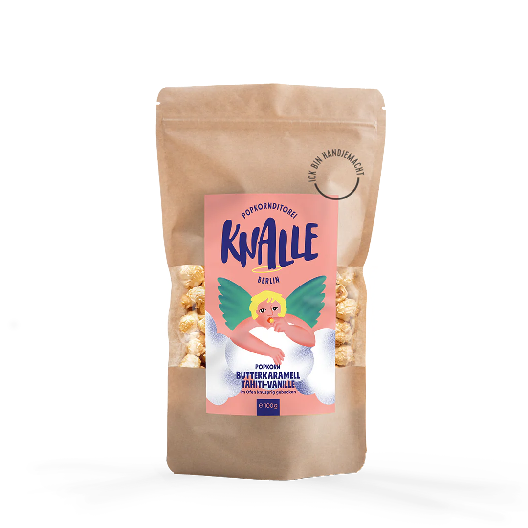 Knalle Popkorn Butterkaramell Tahiti-Vanille 100g Weihnachten