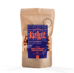 Knalle Popkorn Dunkle Schokolade geröstete Mandel, vegan