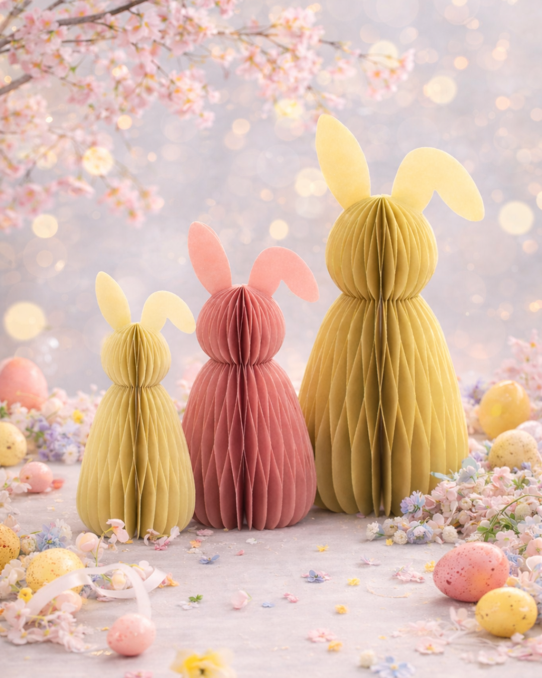 Papier Osterhasen – verschiedene Größen und Farben