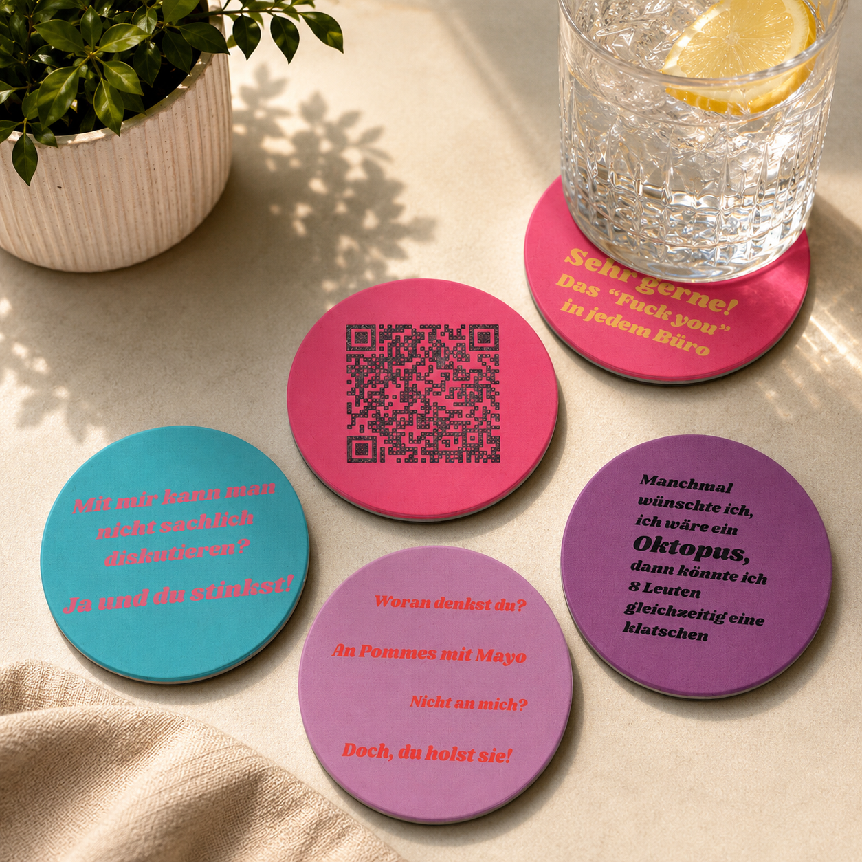 UV-Druck: Personalisierte Untersetzer – Dein Design für Tisch & Zuhause