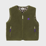 BILLYBELT Sherpa Weste Damen in Olive – Produktansicht