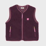 BILLYBELT Sherpa Weste Damen in Plum – Produktansicht