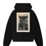 Black Panther Patch Hoodie Black von Nice.Peace in schwerer Baumwollqualität