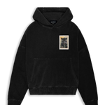 Black Panther Patch Hoodie Black von Nice.Peace mit handgefertetem Panther Patch